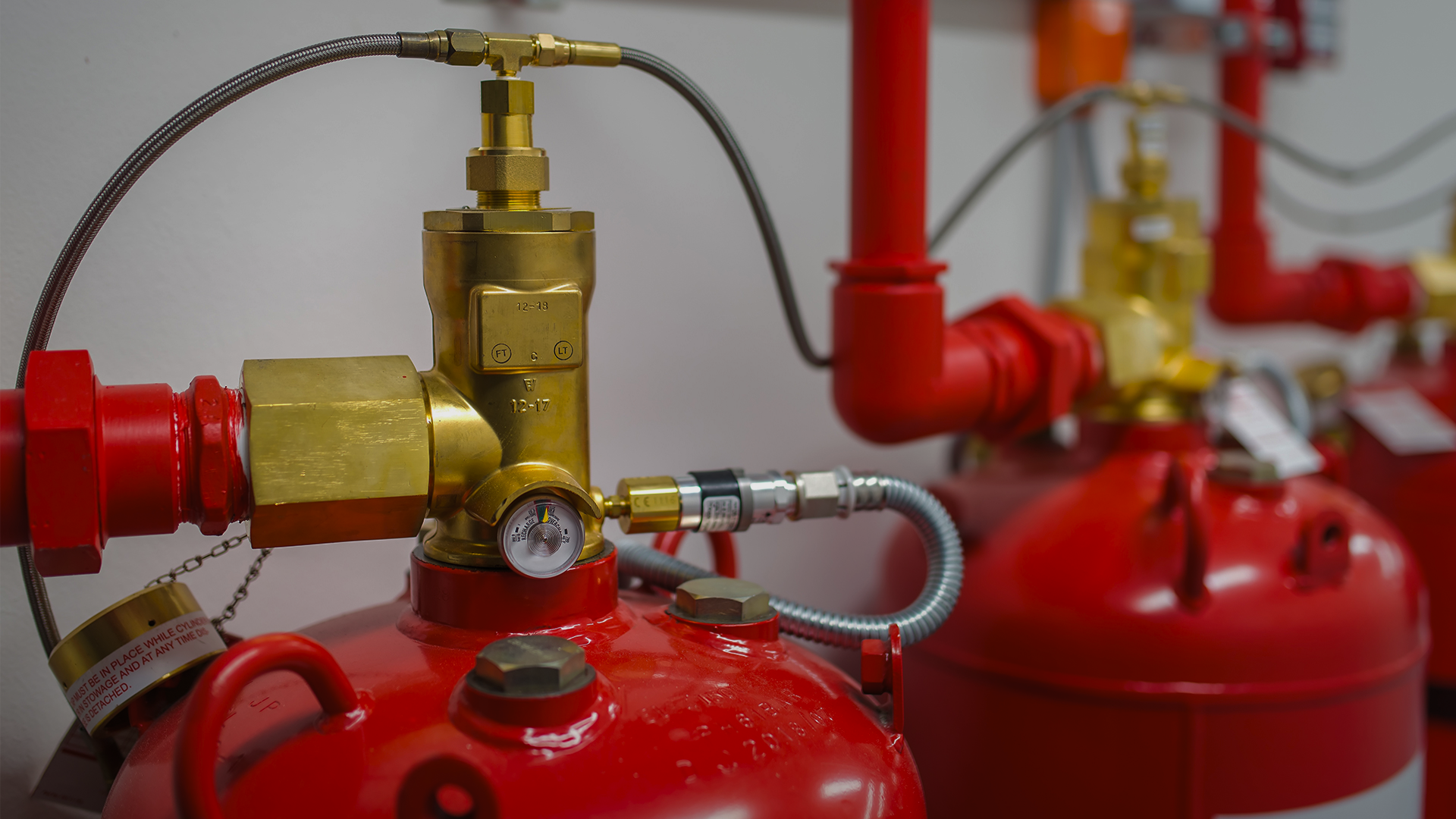 Red cannisters for Safety system implemented by Specialist electrical services